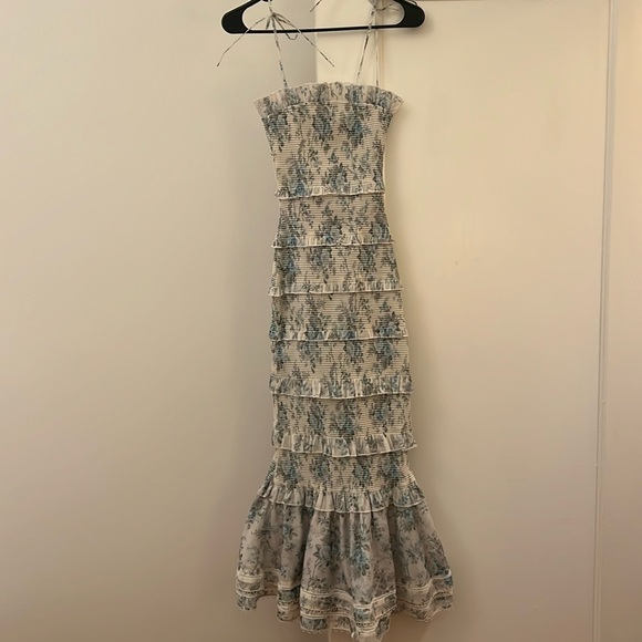 V. Chapman Geranium Dress Blue Bouquet XXS NWT - Picture 2 of 4